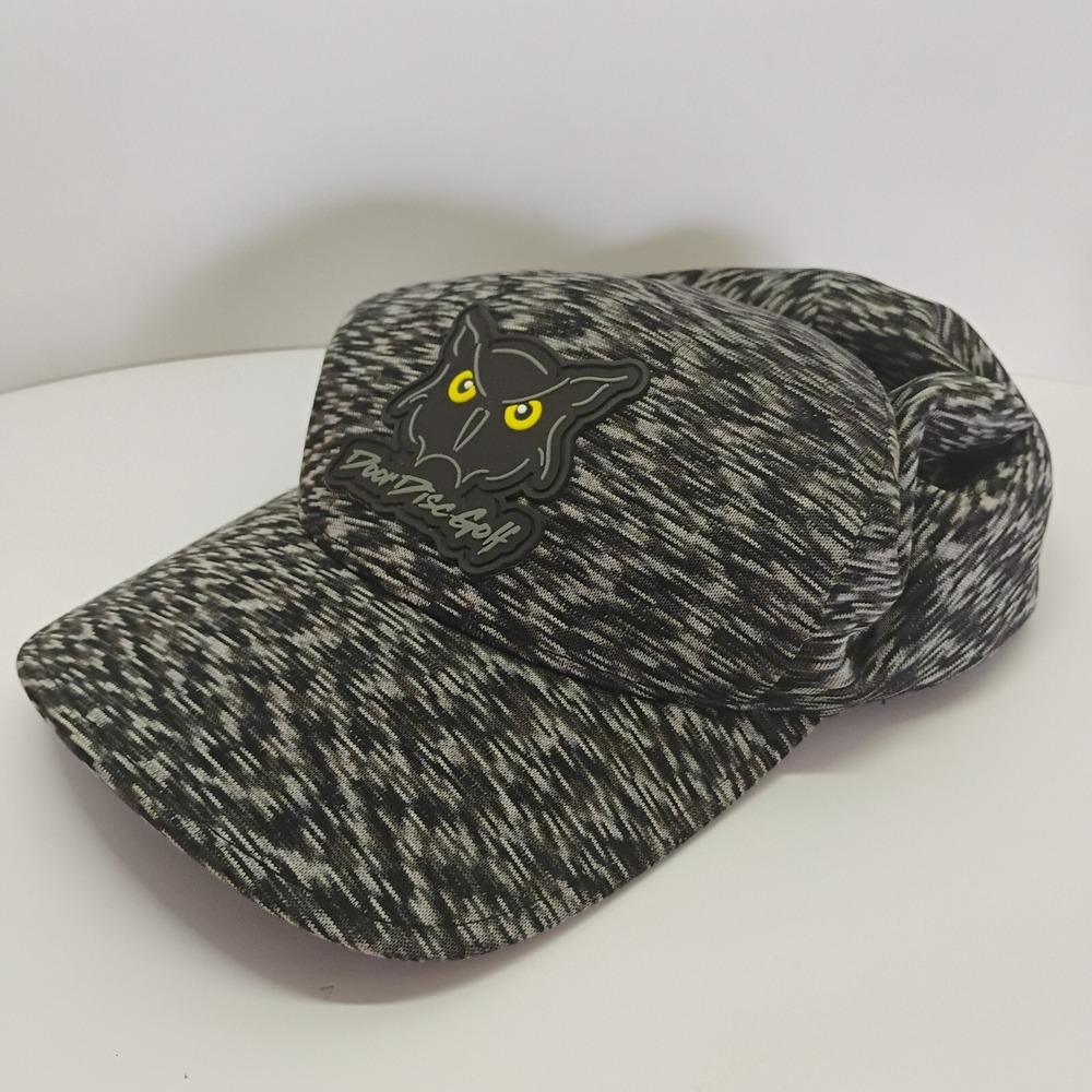 Flex Fit Delta Brand Baseball Cap Door Disc Golf Black White L/XL